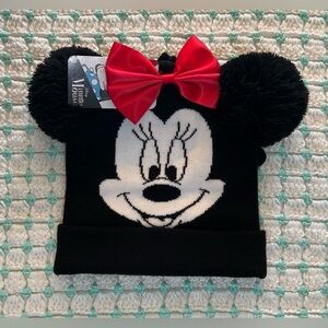 Disney Minnie Mouse Black Hat and Gloves Set
